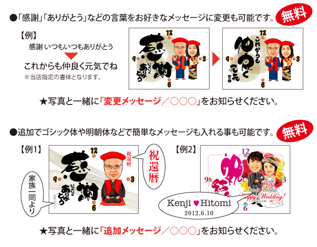 似顔絵時計 テンプレート